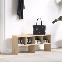 vidaXL Shoe Racks 2 pcs Stackable Brown Oak 89.5x30x40 cm shoe storage rack - sonoma oak, 1 pcs - Additional view 2