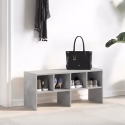 vidaXL Shoe Racks 2 pcs Stackable Brown Oak 89.5x30x40 cm shoe storage rack - concrete grey, 1 pcs - Additional view 2