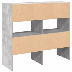 vidaXL Shoe Racks 2 pcs Stackable Brown Oak 89.5x30x40 cm shoe storage rack - concrete grey, 2 pcs - Additional view 5