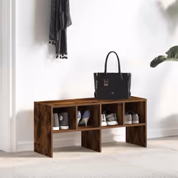 vidaXL Shoe Racks 2 pcs Stackable Brown Oak 89.5x30x40 cm shoe storage rack - smoked oak, 1 pcs - Additional view 2