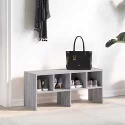 vidaXL Shoe Racks 2 pcs Stackable Brown Oak 89.5x30x40 cm shoe storage rack - grey sonoma, 1 pcs - Additional view 2