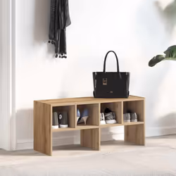 vidaXL Shoe Racks 2 pcs Stackable Brown Oak 89.5x30x40 cm shoe storage rack - artisan oak, 1 pcs - Additional view 2