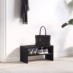 vidaXL Shoe Racks Stackable Shoe Cabinet Shoe Storage Shelf Hallway Cupboard - black, 1 pcs