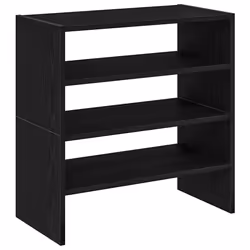 vidaXL Shoe Racks Stackable Shoe Cabinet Shoe Storage Shelf Hallway Cupboard - black, 2 pcs