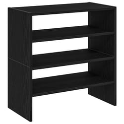 vidaXL Shoe Racks Stackable Shoe Cabinet Shoe Storage Shelf Hallway Cupboard - black, 2 pcs