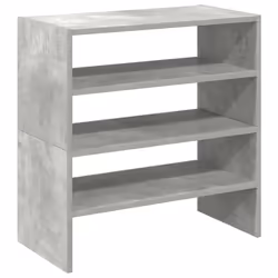 vidaXL Shoe Racks Stackable Shoe Cabinet Shoe Storage Shelf Hallway Cupboard - concrete grey, 2 pcs