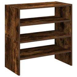 vidaXL Shoe Racks Stackable Shoe Cabinet Shoe Storage Shelf Hallway Cupboard - smoked oak, 2 pcs