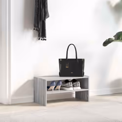 vidaXL Shoe Racks Stackable Shoe Cabinet Shoe Storage Shelf Hallway Cupboard - grey sonoma, 1 pcs - Additional view 2