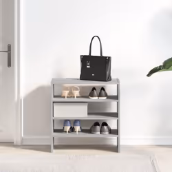 vidaXL Shoe Racks Stackable Shoe Cabinet Shoe Storage Shelf Hallway Cupboard - grey sonoma, 2 pcs