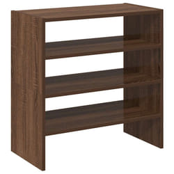 vidaXL Shoe Racks Stackable Shoe Cabinet Shoe Storage Shelf Hallway Cupboard - brown oak, 2 pcs