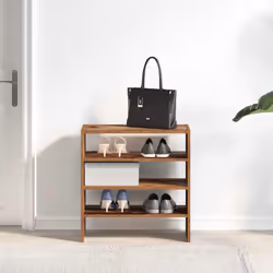 vidaXL Shoe Racks Stackable Shoe Cabinet Shoe Storage Shelf Hallway Cupboard - old wood, 2 pcs