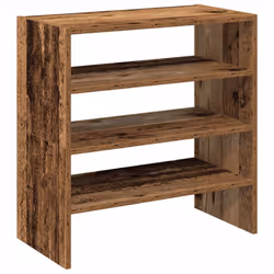 vidaXL Shoe Racks Stackable Shoe Cabinet Shoe Storage Shelf Hallway Cupboard - old wood, 2 pcs - Additional view 5