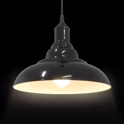 vidaXL Pendant Lamp Height Adjustable E27 Gloss Grey Ã 31 cm Metal - gloss dark blue - Additional view 5