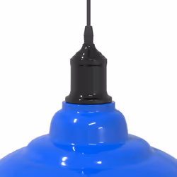 vidaXL Pendant Lamp Height Adjustable E27 Gloss Grey Ã 31 cm Metal - gloss dark blue - Additional view 7