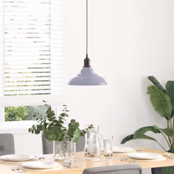 vidaXL Pendant Lamp Height Adjustable E27 Gloss Grey Ã 31 cm Metal - gloss grey - Additional view 2