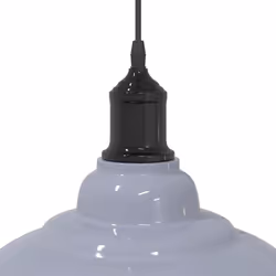 vidaXL Pendant Lamp Height Adjustable E27 Gloss Grey Ã 31 cm Metal - gloss grey - Additional view 7