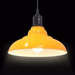 vidaXL Pendant Lamp Height Adjustable E27 Gloss Grey Ã 31 cm Metal - gloss yellow - Additional view 5