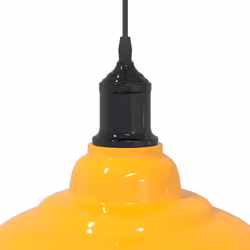 vidaXL Pendant Lamp Height Adjustable E27 Gloss Grey Ã 31 cm Metal - gloss yellow - Additional view 7