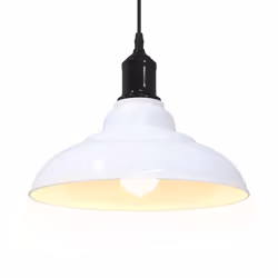 vidaXL Pendant Lamp Height Adjustable E27 Gloss Grey Ã 31 cm Metal - gloss white - Additional view 4