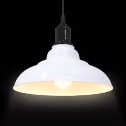vidaXL Pendant Lamp Height Adjustable E27 Gloss Grey Ã 31 cm Metal - gloss white - Additional view 5