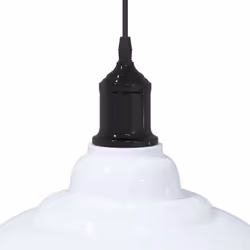 vidaXL Pendant Lamp Height Adjustable E27 Gloss Grey Ã 31 cm Metal - gloss white - Additional view 7