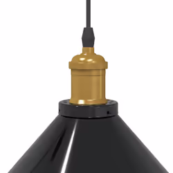 vidaXL Pendant Lamp Height Adjustable E27 Gloss Dark Blue Ã 22 cm Metal - gloss black - Additional view 6