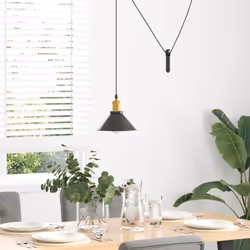 vidaXL Pendant Lamp Height Adjustable E27 Gloss Dark Blue Ã 22 cm Metal - gloss black - Additional view 8