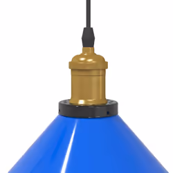vidaXL Pendant Lamp Height Adjustable E27 Gloss Dark Blue Ã 22 cm Metal - gloss dark blue - Additional view 7