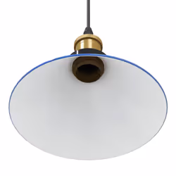 vidaXL Pendant Lamp Height Adjustable E27 Gloss Dark Blue Ã 22 cm Metal - gloss dark blue - Additional view 8
