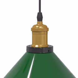 vidaXL Pendant Lamp Height Adjustable E27 Gloss Dark Blue Ã 22 cm Metal - gloss green - Additional view 7