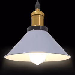 vidaXL Pendant Lamp Height Adjustable E27 Gloss Grey Ã 22 cm Metal - Additional view 5