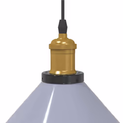 vidaXL Pendant Lamp Height Adjustable E27 Gloss Grey Ã 22 cm Metal - Additional view 7