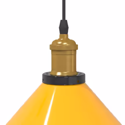 vidaXL Pendant Lamp Height Adjustable E27 Gloss Dark Blue Ã 22 cm Metal - gloss yellow - Additional view 7