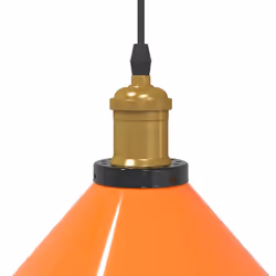 vidaXL Pendant Lamp Height Adjustable E27 Gloss Dark Blue Ã 22 cm Metal - gloss orange - Additional view 7