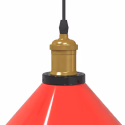 vidaXL Pendant Lamp Height Adjustable E27 Gloss Dark Blue Ã 22 cm Metal - gloss red - Additional view 7