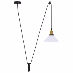 vidaXL Pendant Lamp Height Adjustable E27 Gloss Dark Blue à 22 cm Metal - gloss white