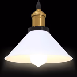 vidaXL Pendant Lamp Height Adjustable E27 Gloss Dark Blue Ã 22 cm Metal - gloss white - Additional view 5
