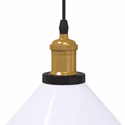 vidaXL Pendant Lamp Height Adjustable E27 Gloss Dark Blue Ã 22 cm Metal - gloss white - Additional view 7