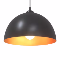 vidaXL Pendant Lamps 2 pcs Height Adjustable E27 Black Ã 30 cm Metal - Additional view 4