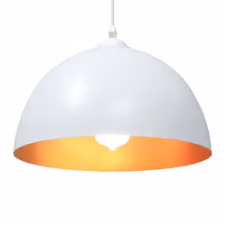 vidaXL Pendant Lamps 2 pcs Height Adjustable E27 White Ã 30 cm Metal - Additional view 4