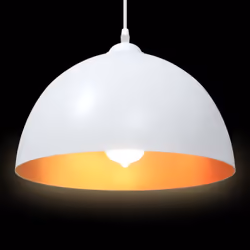 vidaXL Pendant Lamps 2 pcs Height Adjustable E27 White Ã 30 cm Metal - Additional view 5