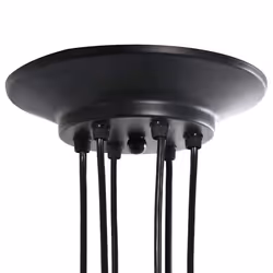 vidaXL PendantÂ Lamp with 6 Lamp Holders E27 Black Metal spider pendant light - Additional view 7