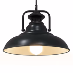 vidaXL Pendant Lamp E27 Black Ã 31 cm Iron pendant lighting - Additional view 4