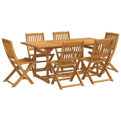 vidaXL Garden Dining Set 7 Piece Outdoor Table and Chair Solid Wood Acacia