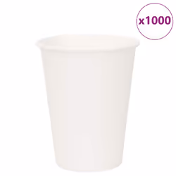 vidaXL Paper Coffee Cups Disposable Cup Coffee Hot Beverage Cup 1000 pcs White - 12oz/300ml
