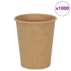 vidaXL Paper Coffee Cups Disposable Cup Coffee Hot Beverage Cup 1000 pcs Brown - 200ml