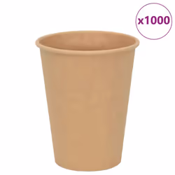 vidaXL Paper Coffee Cups Disposable Cup Coffee Hot Beverage Cup 1000 pcs Brown - 300ml