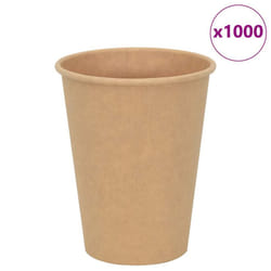 vidaXL Paper Coffee Cups Disposable Cup Coffee Hot Beverage Cup 1000 pcs Brown - 300ml