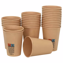 vidaXL Paper Coffee Cups Disposable Cup Coffee Hot Beverage Cup 1000 pcs Brown - 300ml