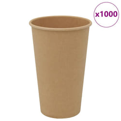 vidaXL Paper Coffee Cups Disposable Cup Coffee Hot Beverage Cup 1000 pcs Brown - 400ml